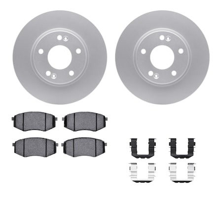 4512-03106, Geospec Rotors With 5000 Advanced Brake Pads Includes Hardware,  Silver